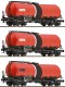 37636 Roco Set of 3 slurry tank cars GATX